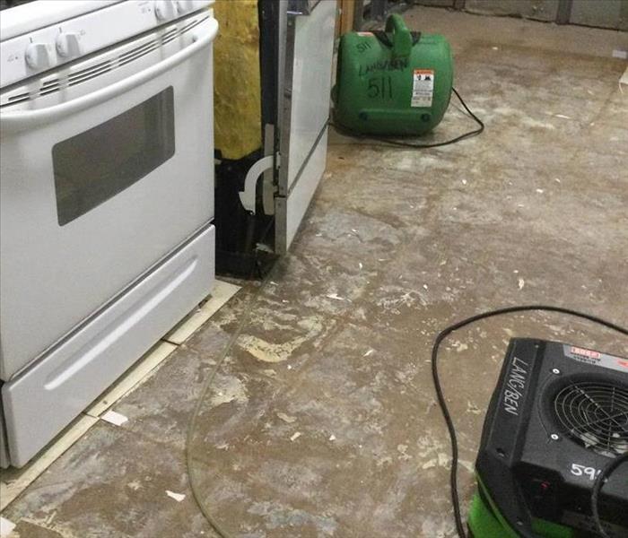 water damage in kitchen
